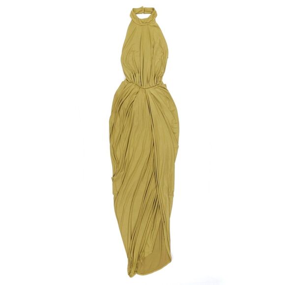 House of CB Dresses & Skirts - HOUSE OF CB Vittoria Draped Halter Maxi Dress Olive Romantic Svelte Goddess Boho